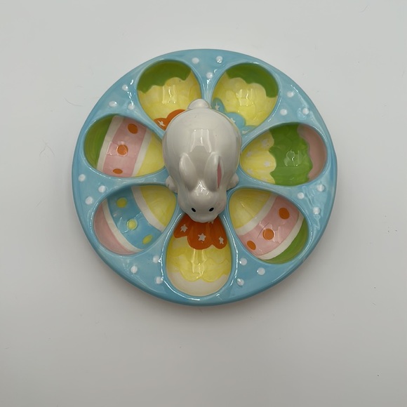 Chang Song Easter Bunny Egg ceramic dish - Picture 5 of 16